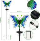 Butterfly Solar Garden Lights, Solar Butterfly Outdoor Lights, Garden Solar Decor for Outside,Solar Neon Lights,Yard Decorations Outdoor (Green,2pack) by GreenHaven Gardens