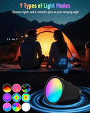 Portable Bluetooth Speaker Wireless with 9 Color Lights, 20H Playtime, Stereo Pairing, Deep Bass, IPX6 Waterproof, Bluetooth 5.3, Small Speaker for Home, Party, Outdoor, Camping, Beach, Gift by TinyTreasures Baby Boutique
