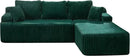 Hobestluk Modular Sectional Sofa Couches 108" L-Shape Couch 3 Seat Modular Sofa Memory Foam Sectional Couches for Living Room, Boneless Couch with Oversized Chaise (Green, Right Facing) by CozyNest Decor