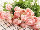 Artificial Silk Flowers Ranunculus Fake Flower,Suitable for Core Decorations,Weddings,Homes,Artistic Decorations,and Props (Pink) by CozyNest Decor
