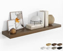 RICHFOCUS 48Inch Floating Shelves for Wall 1 Pack Shelves for Bedroom|Kitchen|Bathroom Wall Mounted Rustic Wood Floating Shelf with Invisible Brackets for Books|Storage|Decor, Walnut by CozyNest Decor