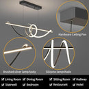 Modern Ceiling Chandelier Light, Anti Flicker Pendant Lamp with Remote Control Dimmable 3 Color Mode & Brightness (Warm Cool Neutral Light) for Kitchen Bar by CozyNest Decor
