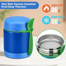 Bento Lunch Box Set With 10oz Soup Thermo, Leak-proof Lunch Containers with 4 Compartment, Kids Hot Thermo Food Jar/Insulation Lunch Bag, Food Containers for School （Blue） by TinyTreasures Baby Boutique