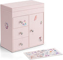 Vlando Musical Jewelry Box for Girls, Large Kid Music Box with Ballerina for Birthday Bedroom Decor, 4 Layer Girl Jewelry Gifts for Girls Kids - Light Pink by TinyTreasures Baby Boutique