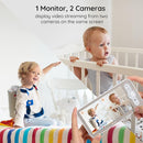 ieGeek 2K Split-Screen Baby Monitor, 5" Audio Baby Monitor with 2 Cameras, WiFi Smartphone Video Dual Camera, Night Vision, Motion & Cry Detection, Two Way Talk Temper &Humidity Sensor by TinyTreasures Baby Boutique