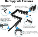 Gezen Clothes Drying Rack, Wall Mounted Drying Rack Clothing Retractable, Foldable Clothes Hanger Rack with 24 Hooks for Laundry Room Organization and Storage, Space Saving, Collapsible, Quad-Fold by CozyNest Decor
