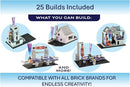 Snap Circuits BRIC: Structures | Brick & Electronics Exploration Kit | Over 20 Stem & Brick Projects | Full Color Project Manual | 20 Parts | 75 BRIC-2-Snap Adapters | 140+ BRICs by TinyTreasures Baby Boutique
