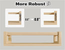 Upgraded Thick Floating Shelves - Multi-Use Wall-Mounted Bookshelves for Kids and Nursery, Ideal for Books, Toys, Spice Rack, Decor - NaturalWood by CozyNest Decor