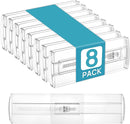 Vtopmart 8 Pack Drawer Dividers for Clothes, 4" High 10.2"-16.6" Adjustable Expandable Dresser Drawer Organizer, Clear Plastic Separators for Dresser, Baby Clothing, Underwear, Cosmetic, Toiletries by TinyTreasures Baby Boutique