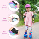 Kids Knee and Elbow Pads Set, 7 in 1 Skating Protective Gear for Skateboard, Roller Skating, Scooter, Cycling, 3-8 Years by TinyTreasures Baby Boutique