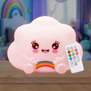 Lumipets Remote Control Silicone Night Light for Kids - Cloud Design with 9 Soft Colors & Sleep Timer - Rechargeable, Battery-Operated Lamp for Bedroom | Baby Nursery, Toddler, Girls, Boys by TinyTreasures Baby Boutique