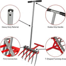 2-in-1 Broad Fork Garden Tool, Manual Hand Cultivator & Tiller, Heavy Duty Twist Tiller with 5+4 Steel Tines, Pitchfork for Soil Loosening, Digging, and Lawn Aeration by GreenHaven Gardens