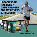 Coach Soak Recovery Bath Soak and Magnesium Lotion with MSM Eucalyptus Tea Tree Bundle (Eucalyptus) by CozyNest Decor