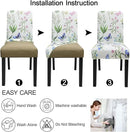 JQinHome Pattern Chair Covers for Dining Room Set of 4, High Stretch Removable Washable Parsons Chair Slipcover for Home Party Hotel Wedding Ceremony (Flowering Butterflies,4PCS) by CozyNest Decor