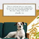 LuZhiQiang Trust in the Lord With All Thine Heart Wall Decor Art 40"×15" Bible Verse Proverbs 3:5-6 Sign Scripture Christian Large Wood Framed Hanging (Wood) by CozyNest Decor