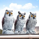 Ezoon 3 Pack Owl Decoy to Scare Birds Away, Fake Owl Scarecrows, Pigeon Deterrent, Plastic Owl Statue for Outdoor Garden Yard by GreenHaven Gardens