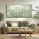 Framed Floral Wall Art Green botanical Canvas 24"x48" Artwork plant print Nature Wall Decor for Home Living Room Bedroom Kitchen Office by CozyNest Decor