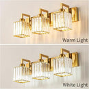 Modern Bathroom Vanity Light 3-Lights Gold Crystal Wall Lamp Bathroom Modern Crystal Vanity Lighting by CozyNest Decor