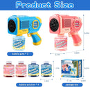 EagleStone 2 Pack Bubble Gun Machine for Kids, Automatic Light Up Bubble Blower with 4 Bottles 10 Bags Refill Solution, Bubble Guns Blaster for Toddlers, Outdoor Toys Gifts, Wedding Easter Party Favor by TinyTreasures Baby Boutique