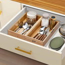 Bamboo Drawer Organizer, 2PCS Stackable Storage Boxes for Utensil Organizer, Wood Tray for kitchen, Bathroom and Bedroom 12" x 6" x 2" by CozyNest Decor