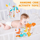 Koty Car Seat Toys, Spiral Car Seat Toy for Infant, Baby Stroller Toys Hanging Crib Activity Toy for CarSeat Crib Bed Stroller, Elephant Hanging Rattle Gifts for Babies 0-6 Months (Orange Elephant) by TinyTreasures Baby Boutique