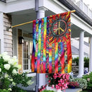 FLAGWIX Hippie Peace Flags, Summer Flag Decorations For Home, Outside, House Flag (30 x 40), Sunflower Hippie Decor House Flag, USA House Garden Flags, Premium Polyester, Decorative Outdoor Flags by GreenHaven Gardens