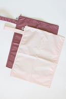 Tiny Twinkle Mess proof Waterproof Wet Dry Bag,2pk Reusable Wet Bags for Swimsuits&Baby Clothes,Leakproof Wet Bag,Waterproof Bag for Travel&Diaper bag,Wet Bags for Baby (Rose, Burgundy) by TinyTreasures Baby Boutique