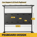 SOYEEZE Fishing Rod Holders for Garage,Fishing Gear Holder for Fishing Rod Tackle Box Storage，Fishing Pole Holders for 12 Rods with Hooks and Pegboard,Fishing Cart with Reel Rack by TinyTreasures Baby Boutique
