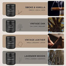 Scented Candles Set | Men Candle Set, Scented Candles for Home, Gifts for Men Aromatherapy Gift Set - 4 Pack Manly Gifts for Dad Fathers Day, Soy Candle of Leather/Smoke & Vanilla/Oak/Lavender by CozyNest Decor