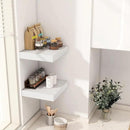 Fun Memories 12 Inch Floating Shelf, Rustic Wood Wall Shelves for Wall Decor & Storage, 12 x 12 Floating Shelf for Living Room, Bathroom, Bedroom, White, Set of 2 by CozyNest Decor