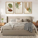 Large Sage Green Boho Wall Art Set Abstract Modern Geometric Wood Wall Decor Mid Century Neutral Artwork Bohemian Art Decor for Living Room Bedroom Office-16x24Inch x3 by CozyNest Decor