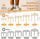 5 Pack Metal Plant Stand, Anti-Rust Iron Plant Stands for Indoor and Outdoor, Heavy Duty Flower Pot Stands for Multiple Plant, Black Potted Plant Holder for Garden Home (5 Pack Gold) by GreenHaven Gardens