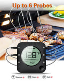 BFOUR Wireless Grill Thermometer, Bluetooth Meat Thermometer, Digital BBQ Meat Thermometer for Grilling Smoker Oven, Smart APP Alarm Monitor Instant Read with 4 Stainless Steel Probes by GreenHaven Gardens