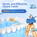 SEAGO Toddler Electric Toothbrushes for Baby Ages 0-3 Years, Baby Toothbrush with Smart Timer and Suction Base, 4 Replacement Brush Heads SG-513 (Navy-C) by TinyTreasures Baby Boutique