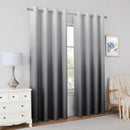 HOMEIDEAS Grey Gray Ombre Blackout Curtains 52 X 96 Inch Length Gradient Room Darkening Thermal Insulated Energy Saving Grommet 2 Panels Window Drapes for Living Room, Bedroom by TinyTreasures Baby Boutique