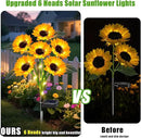 Sunflower Solar Lights Outdoor Decor, 6 Pack Solar Garden Decor 36 Waterproof Solar Sunflower Outdoor Lights for Garden Patio,Flower Bed, Pathway, Gift for Women, Mom, Grandma (6 Pack) by CozyNest Decor