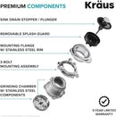 KRAUS® WasteGuard™ High-Speed 1/2 HP Continuous Feed Ultra-Quiet Motor Garbage Disposal with Power Cord and Flange Included and Universal Mount by CozyNest Decor
