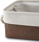 Small Storage Baskets for Shelves,Fabric Storage Baskets for Closet,Rectangular Collapsible Baskets for organizing Clothes,Books,Gifts by TinyTreasures Baby Boutique