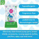 Dapple Baby Breast Pump Wipes, Powered by Plants, Hypoallergenic, Removes Milk Residue, No Rinse, Fragrance Free, 25 Count (Pack of 3) by TinyTreasures Baby Boutique