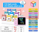 Rylai Toddler Toys Talking Flash Cards, Kindergarten Learning Resources 510 Sight Words with Drawing Tablet for Speaking Doodling, Sensory Toys for Kids with Autism, Boys Girls 2 3 4 5 6, Pink by TinyTreasures Baby Boutique