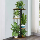 LINZINAR Plant Stand 4 Tier 5 Potted Indoor Plant Shelf Multiple Stands for Garden Corner Balcony Living Room (4 Tier 5 Potted, Black) by GreenHaven Gardens