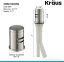 KRAUS Dishwasher Air Gap in Spot Free All-Brite™ Stainless Steel, KAG-1SFS by CozyNest Decor