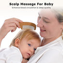 Yoofoss 4 Piece Baby Hair Brush and Comb Set, Wooden Baby Hair Brush with Natural Ultra Soft Goat Hair, Baby Comb Set for Boy, Girl - Walnut by TinyTreasures Baby Boutique