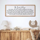 Our Father Prayer Bible Verse Framed Wall Art, 40''×15'' Rustic Religious Christian Lords Prayer Sign for God Jesus Christ Prayer, Horizontal Holy Inspirational Catholic Scripture Decor by CozyNest Decor