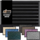 GORILLA GRIP 100% Waterproof All-Season WeatherMax Doormat US Designed Natural Rubber, Stain and Fade Resistant, Low Profile Indoor Outdoor Door Mats, Easy Clean Patio Mat, 23x35, Black Stripe by CozyNest Decor