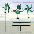 Solar Lights Outdoor Garden Hummingbird Solar Garden Stakes Light Decorative Wind Spinner Pathway Light for Yard Decor Green by GreenHaven Gardens