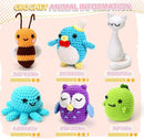 6 PCS Crochet Animal Kit –2026 DIY Amigurumi Crochet Kit for Beginners, Knitting Crochet Kit For Kids Adults , Knitting Kit with detailed videos tutorials, Yarn, Hook, Best Gift For Crochet Lovers by TinyTreasures Baby Boutique