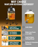 Wantjoin Beverage Dispenser With Stand - 2 Gallon Drink Dispenser With Stand Juice Dispensers For Parties, Ice Core, Spigot, Visible Container For Lemonade, Cocktail, Sangria, Punch, Events, Buffet by CozyNest Decor