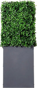 AGPL Upgraded Artificial Boxwood Hedge Wall with Gray Color Planter Box (33.5" Height 48" Width 12" Deep) … by CozyNest Decor