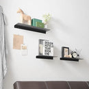 JOOM Black Floating Shelves for Wall Storage, Metal Wall Shelves for Living Room, Bathroom, Kitchen, 16” Display Shelves for Collectibles(2 PCS) by CozyNest Decor